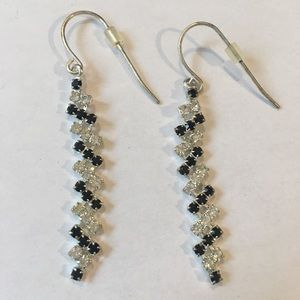 Black and White Earrings